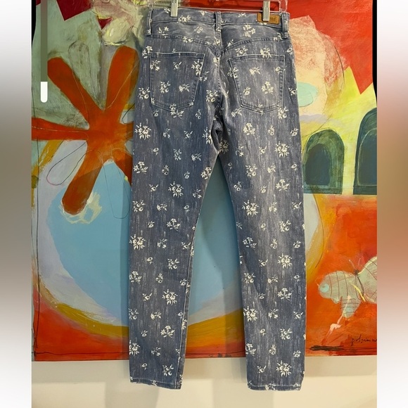Polo Ralph Lauren Woman’s Jean Size 27 Blue White Floral High Rise Slim Callen - Picture 6 of 7